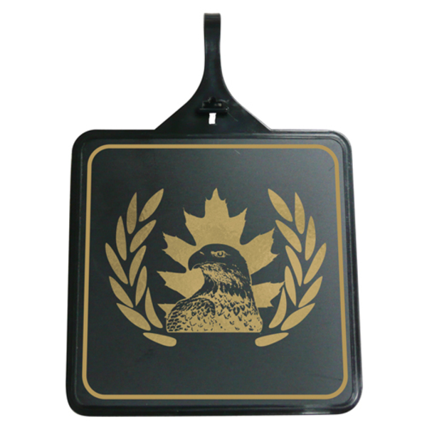 Black square resort tag