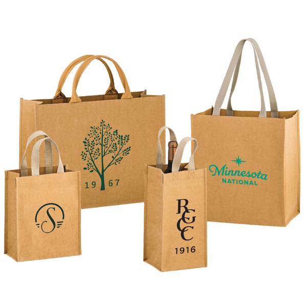 Lightweight Washable Kraft Paper Tote Bags