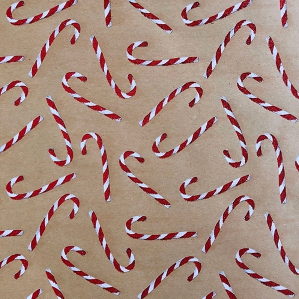 Candy Cane Glitter Gift Wrap