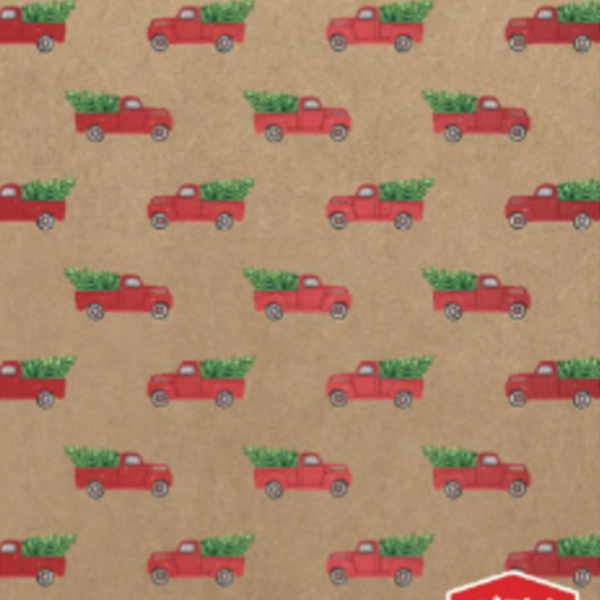 Red Pick Up Truck Gift Wrap
