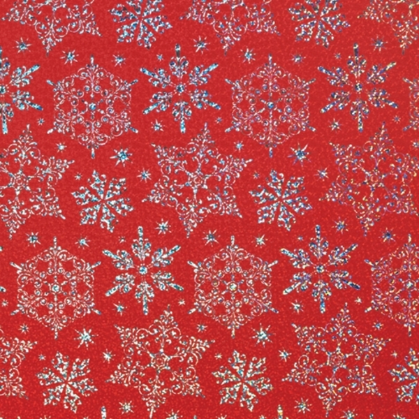 Sparkle Flake Red Gift Wrap