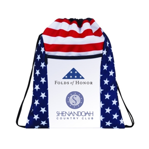 Patriotic Drawstring Backpack